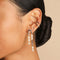 Molten Pearl Drop Studs in Silver