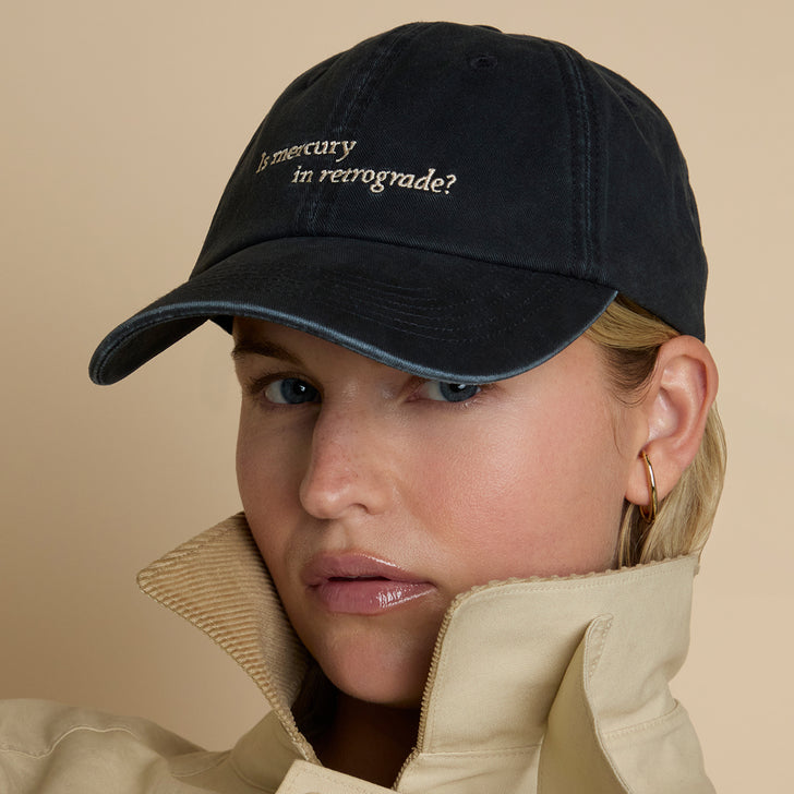 Mercury in Retrograde Cap in Dark Blue-Astrid &amp; Miyu