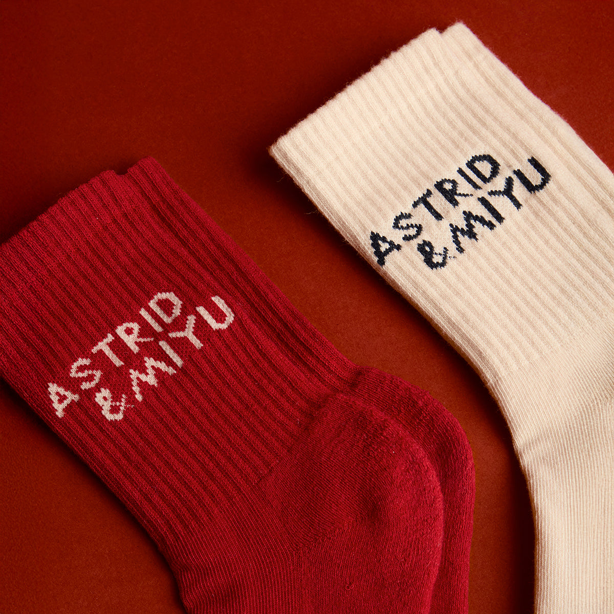 Festive Socks in Red-Astrid &amp; Miyu