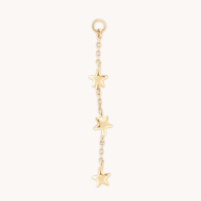 Multi Star Piercing Chain in Solid Gold-Astrid &amp; Miyu