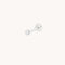 Floating Diamond Small Piercing Stud in Solid White Gold-Astrid &amp; Miyu