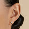Black Crystal Double Marquise Titanium Piercing Stud in Platinum-Astrid &amp; Miyu