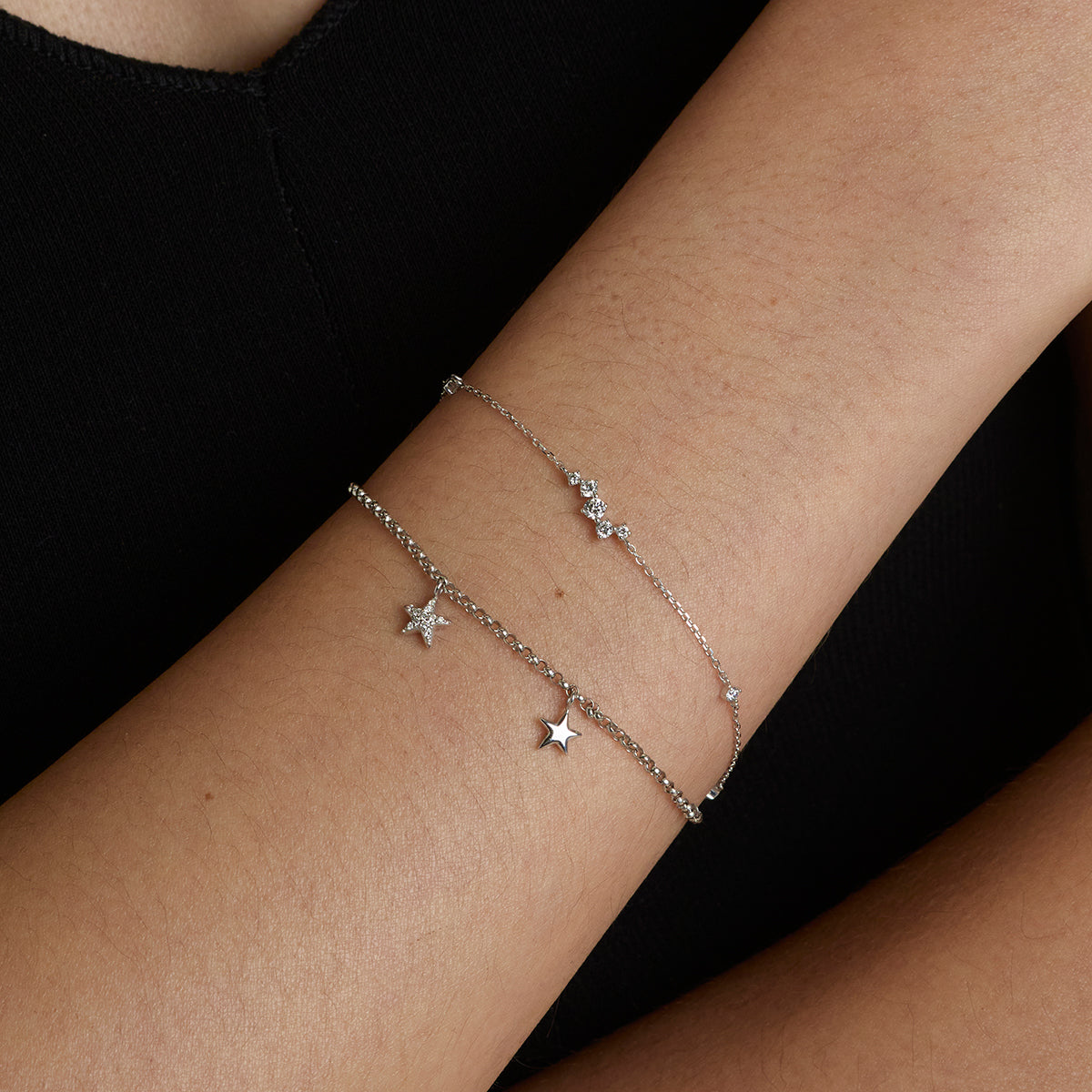 Star Charm 9k White Gold-Astrid &amp; Miyu