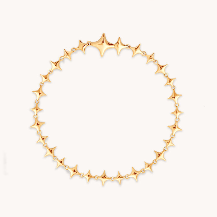 Cosmic Star Chain Bracelet in Gold