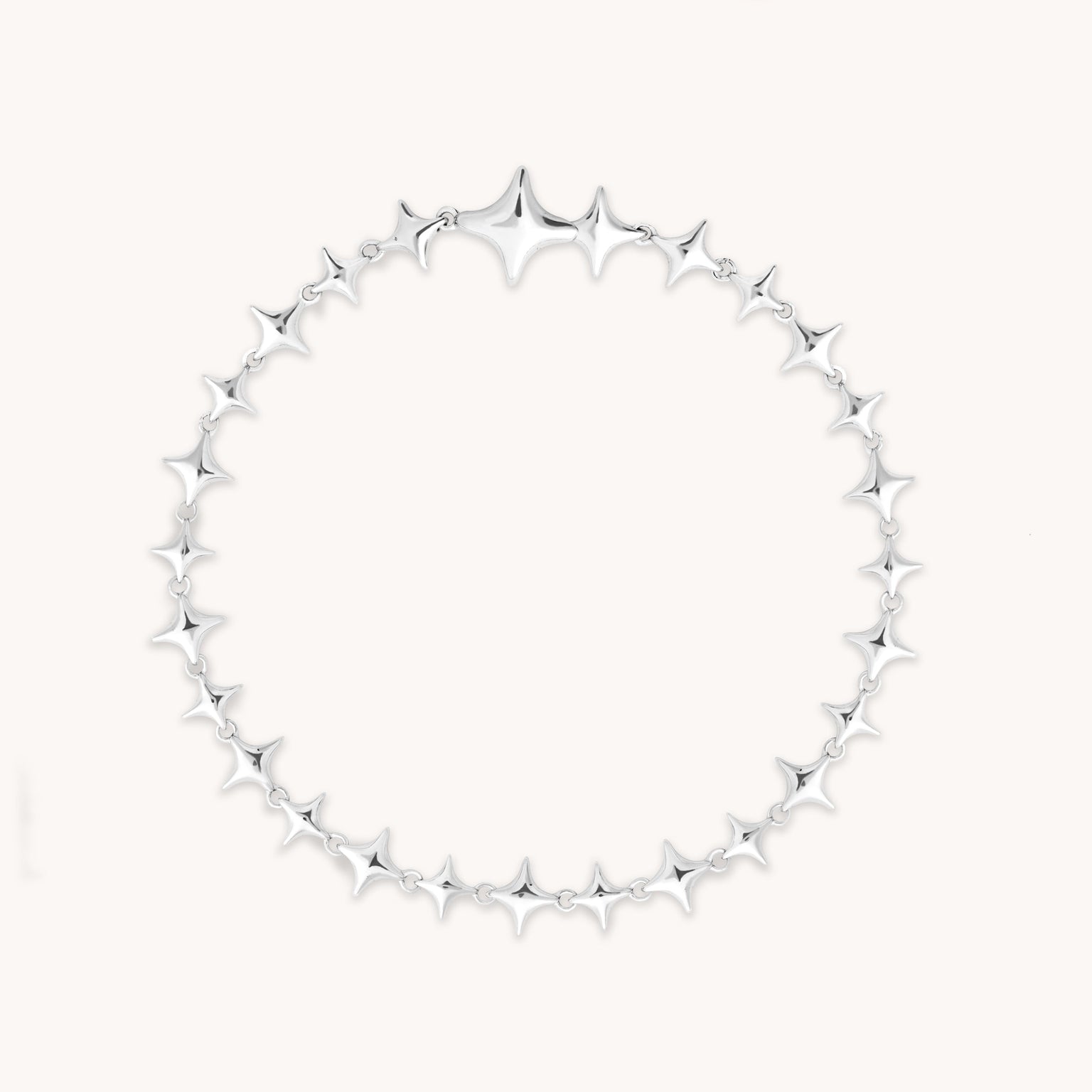 Cosmic Star Chain Bracelet in Silver