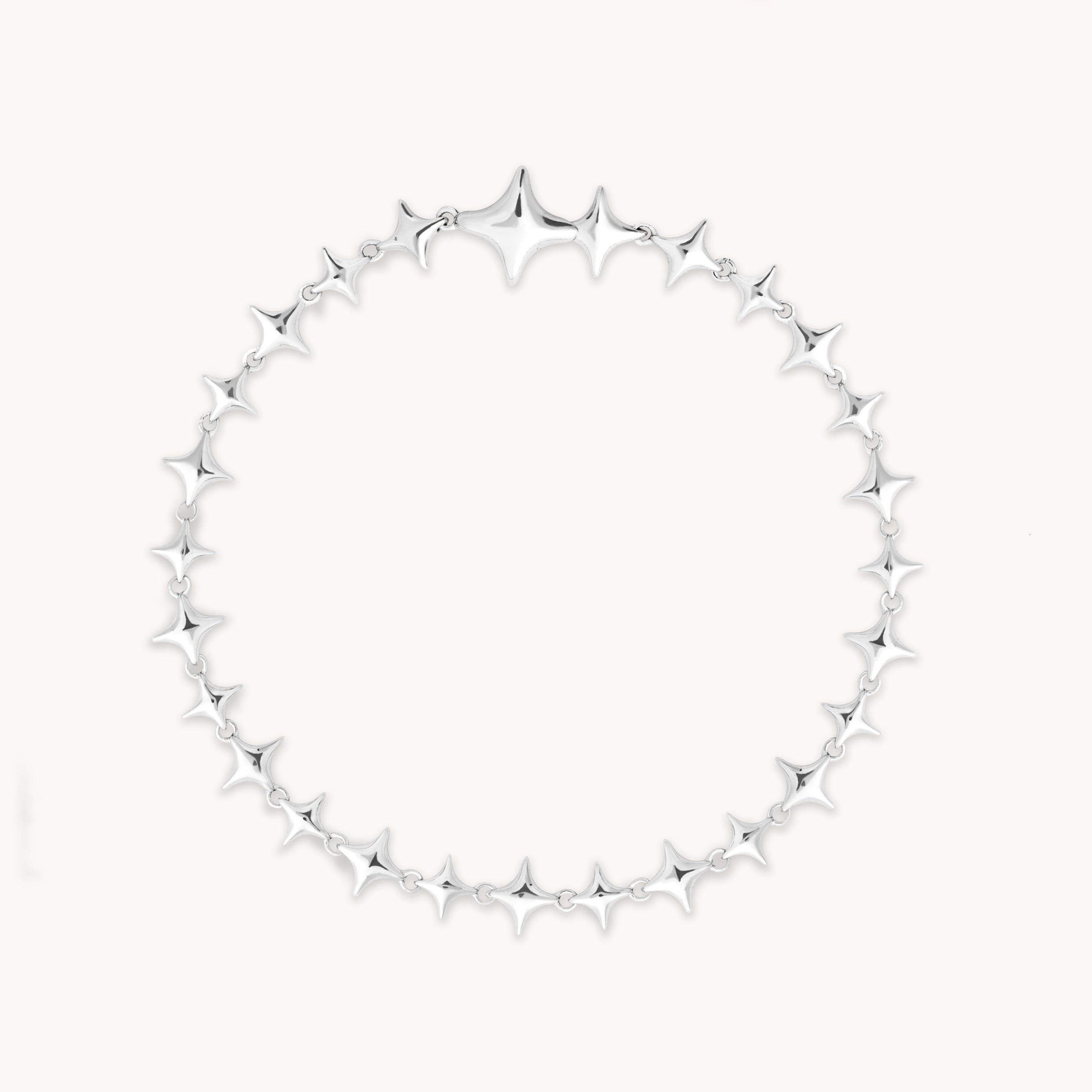 Cosmic Star Chain Bracelet in Silver