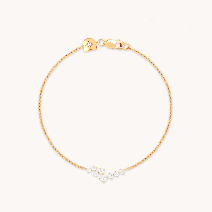 Crystal Scatter Bracelet in Gold