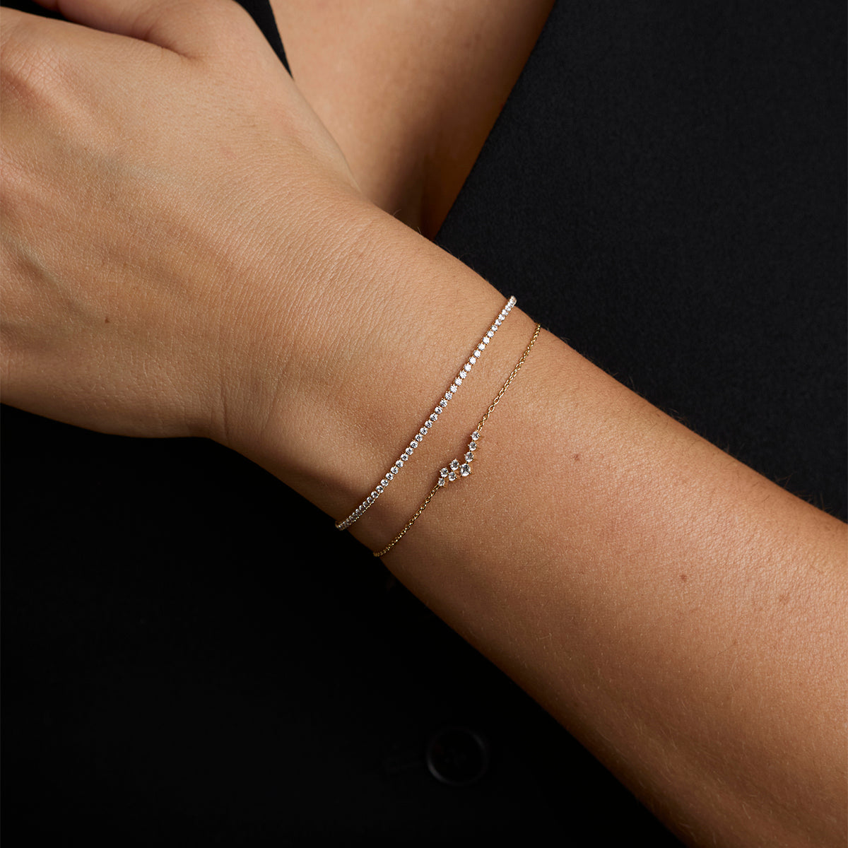 Crystal Scatter Bracelet in Gold