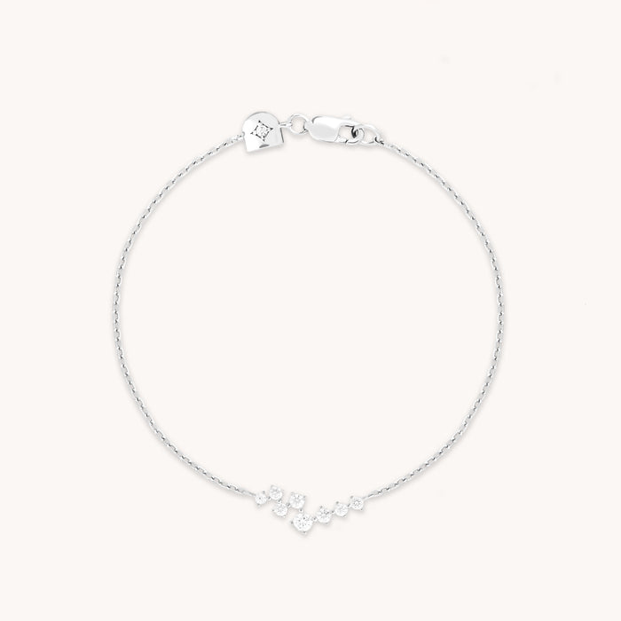 Crystal Scatter Bracelet in Silver