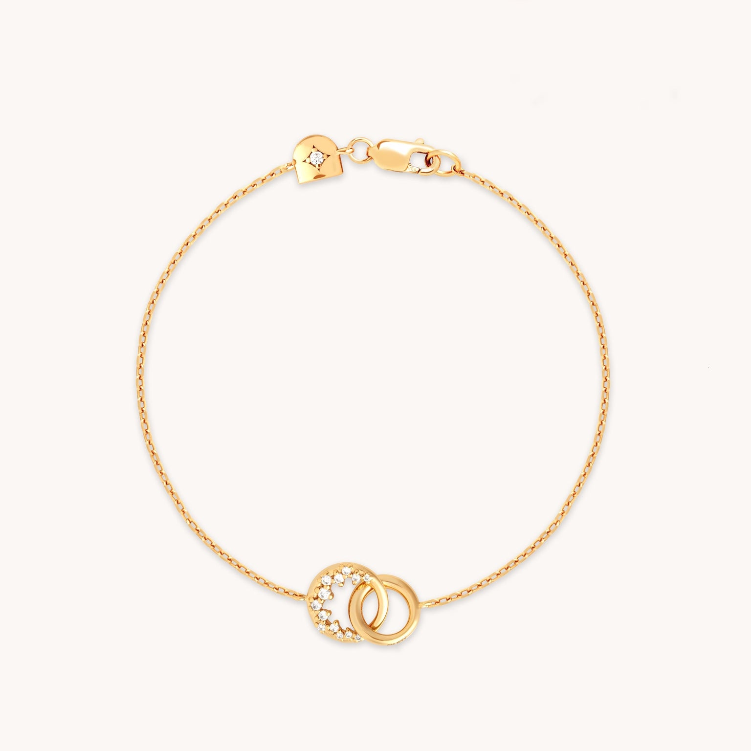 Orbit Crystal Pendant Bracelet in Gold