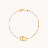 Orbit Crystal Pendant Bracelet in Gold