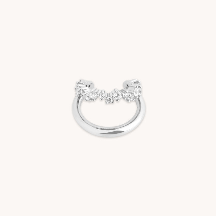 Illusion Spiral Ear Cuff in Silver