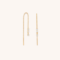 Crystal Thread Through Earrings in Gold-Astrid &amp; Miyu