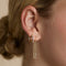 Crystal Thread Through Earrings in Gold