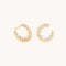 Orbit Pavé Crystal Hoops in Gold