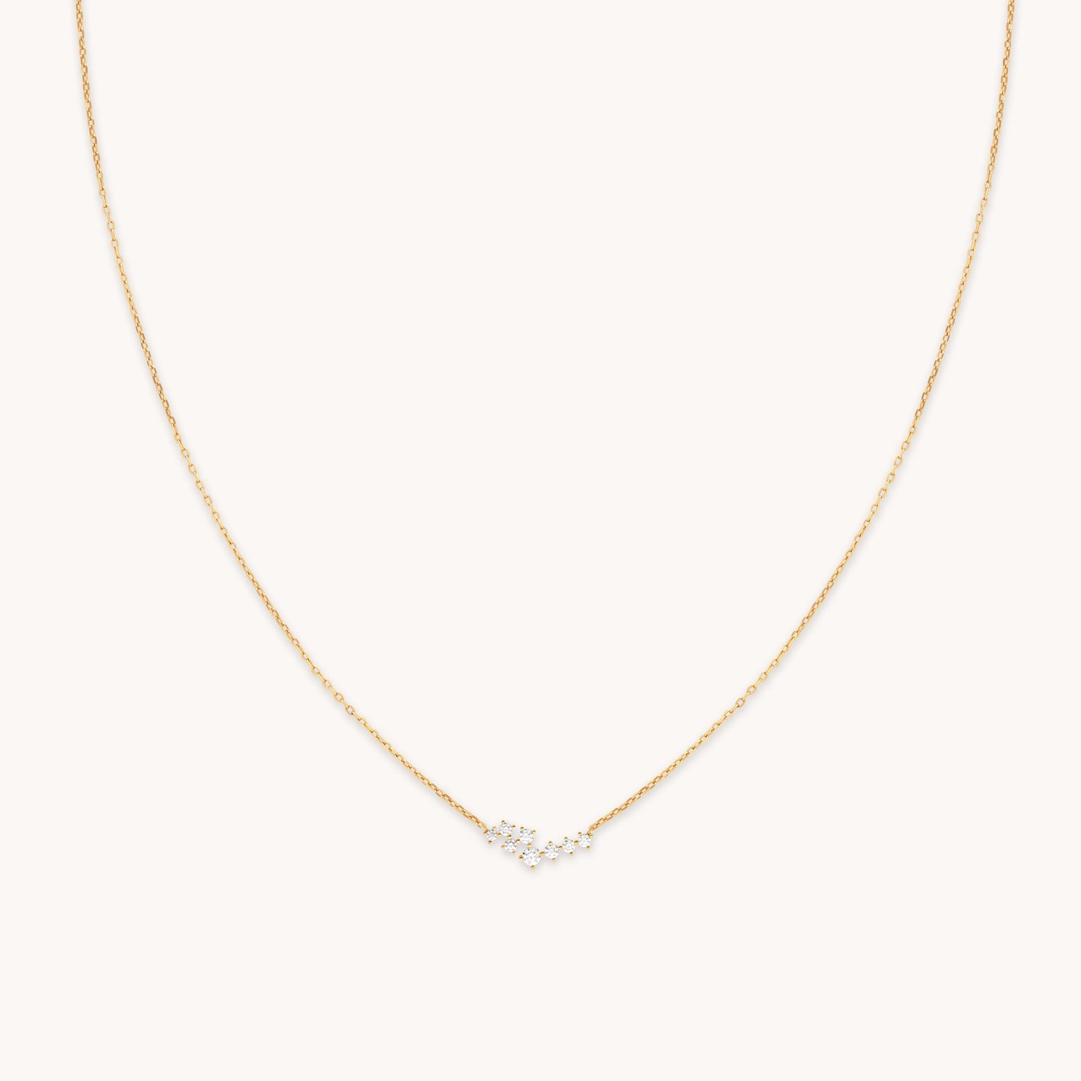 Crystal Scatter Necklace in Gold