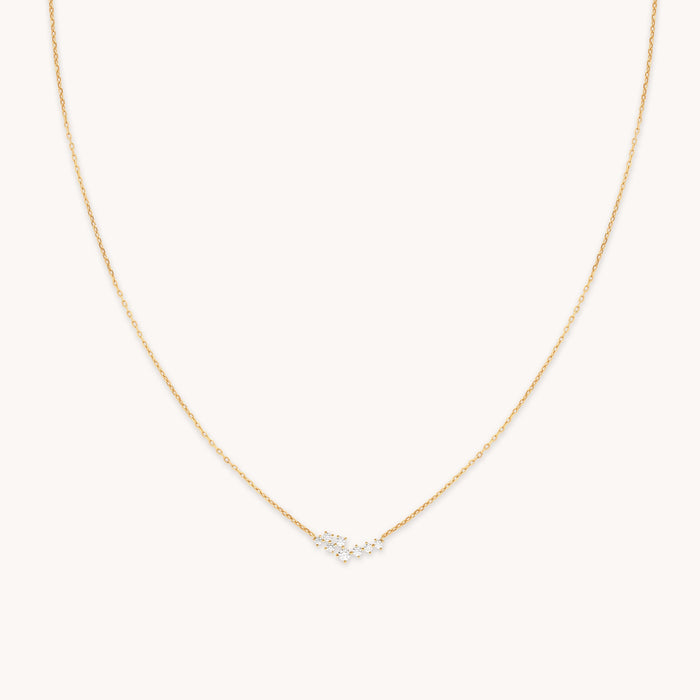 Crystal Scatter Necklace in Gold