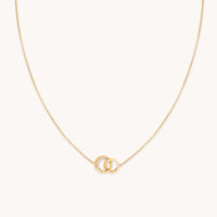 Orbit Crystal Pendant Necklace in Gold