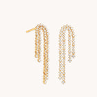 Crystal Scatter Drop Studs in Gold