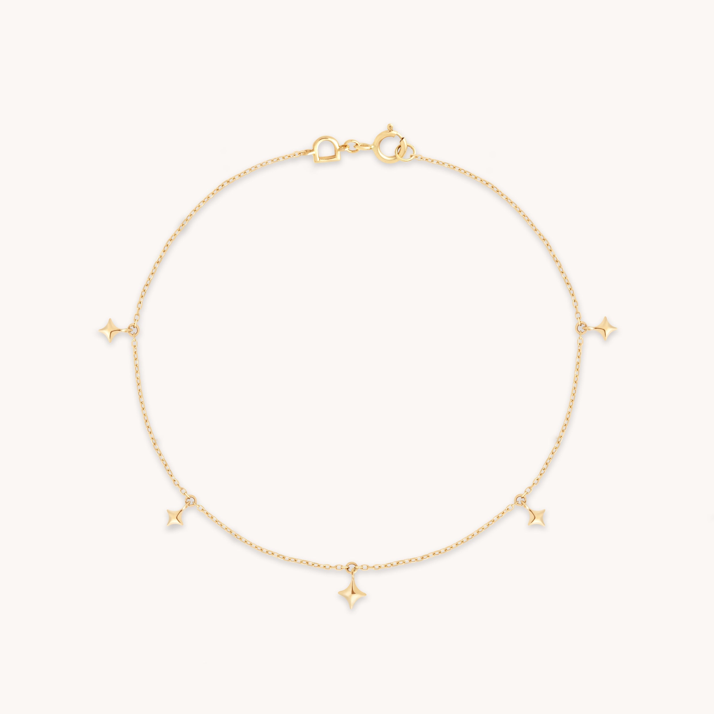 Cosmic Star Charm Bracelet in Solid Gold-Astrid &amp; Miyu