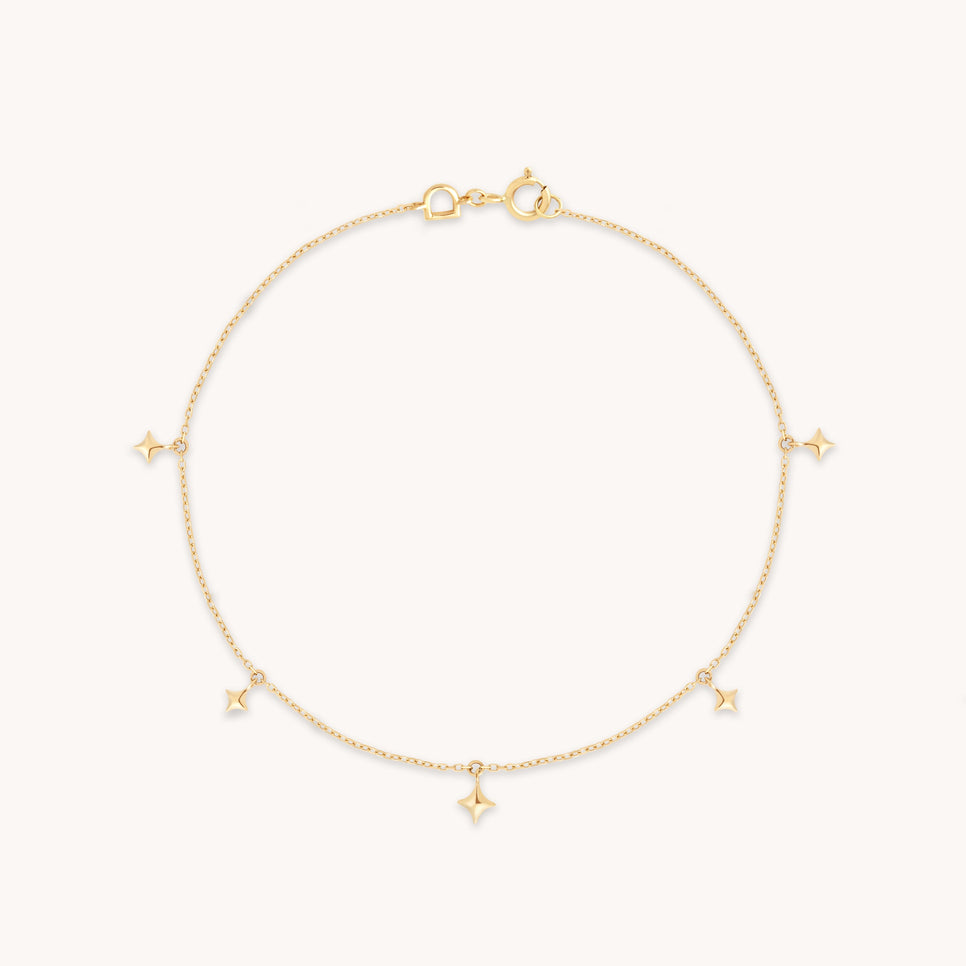 Cosmic Star Charm Bracelet in Solid Gold-Astrid &amp; Miyu