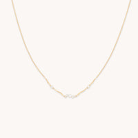 Diamond Cluster Molten Necklace in Solid Gold-Astrid &amp; Miyu