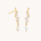 Diamond Wave Charm Studs in Solid Gold-Astrid &amp; Miyu