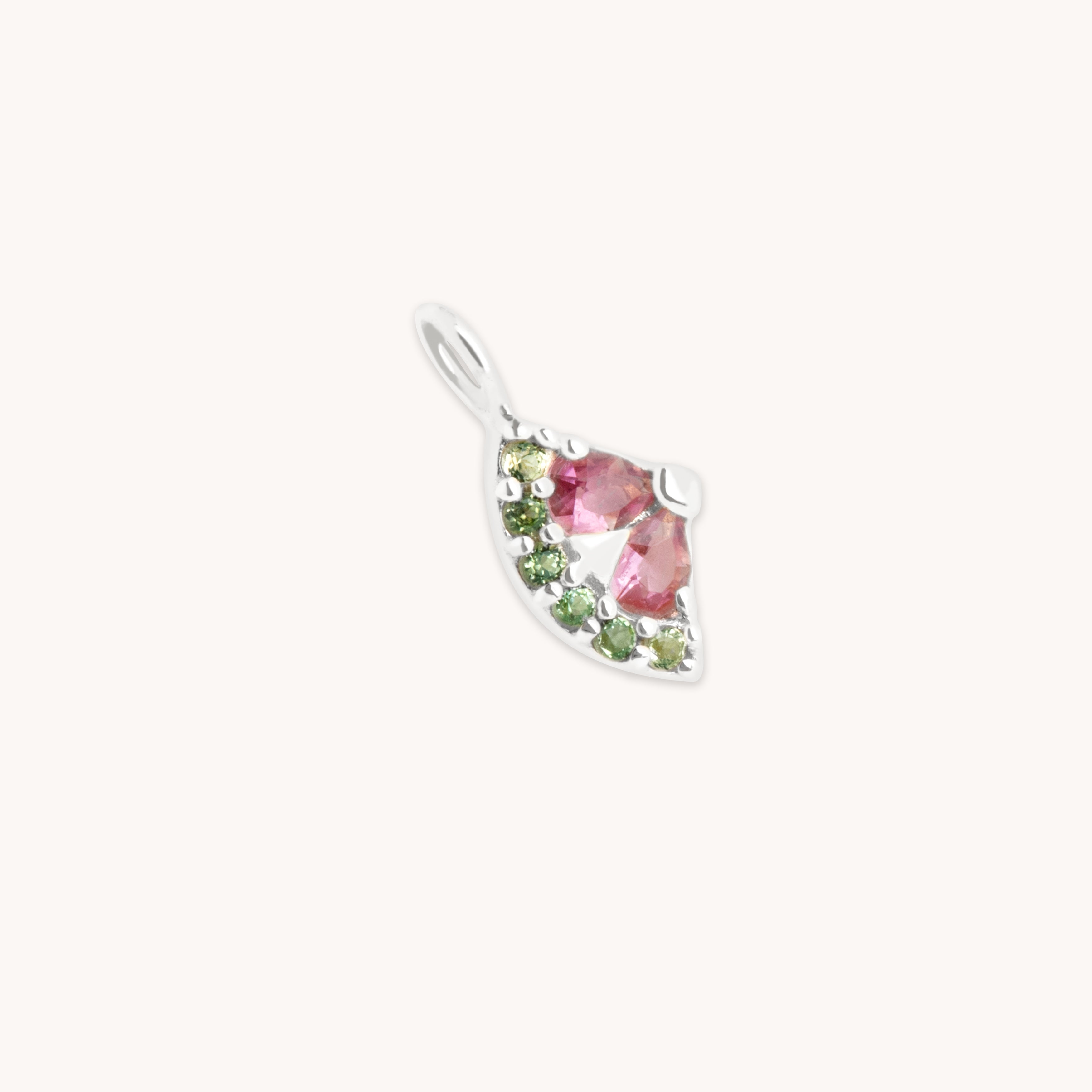 Watermelon Charm 9k White Gold