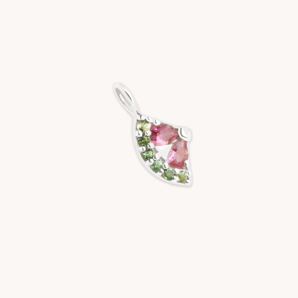 Watermelon Charm 9k White Gold