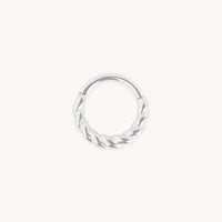 Rope Daith Ring in Solid White Gold-Astrid &amp; Miyu