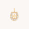 Diamond Pavé Horseshoe Charm 9k Gold-Astrid &amp; Miyu