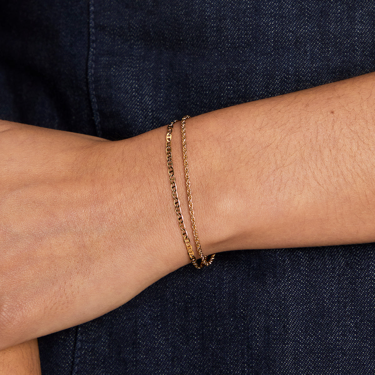 Illusion Double Chain Bracelet in Gold