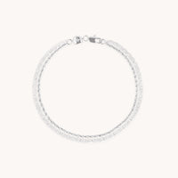 Illusion Double Chain Bracelet in Silver