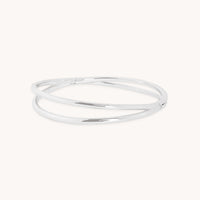 Crossover Illusion Bangle in Silver
