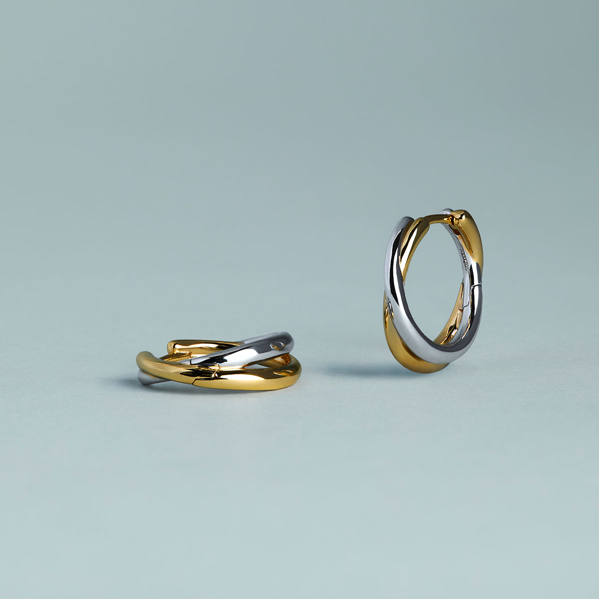 Crossover Illusion Hoops in Mixed Metal