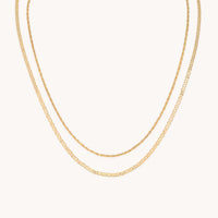 Illusion Double Chain Necklace in Gold