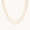 Illusion Double Chain Necklace in Gold
