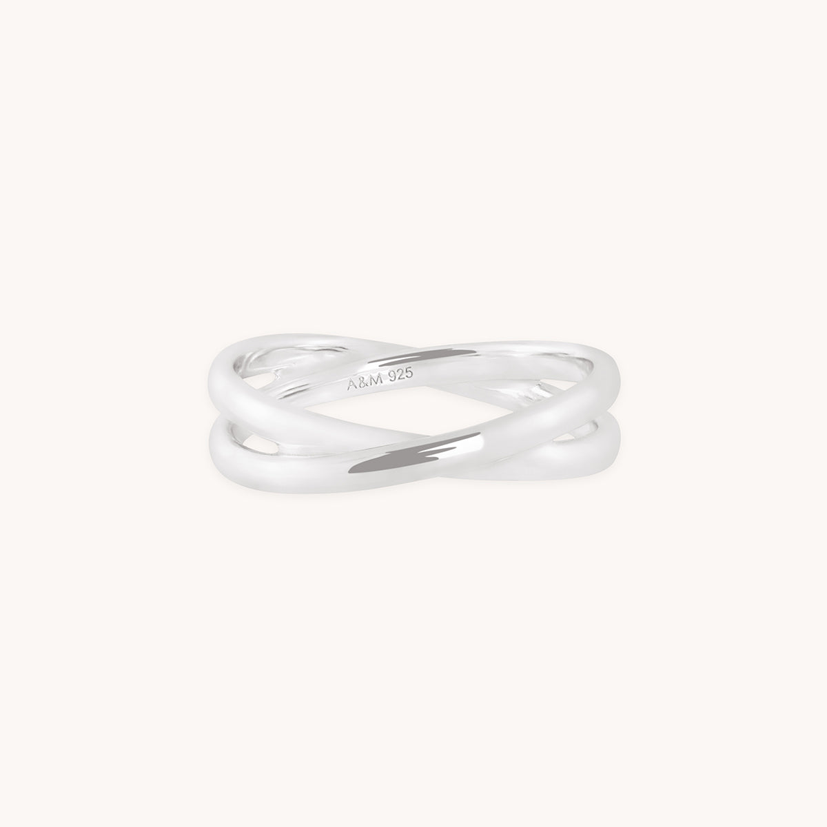 Crossover Illusion Band Ring in Silver
