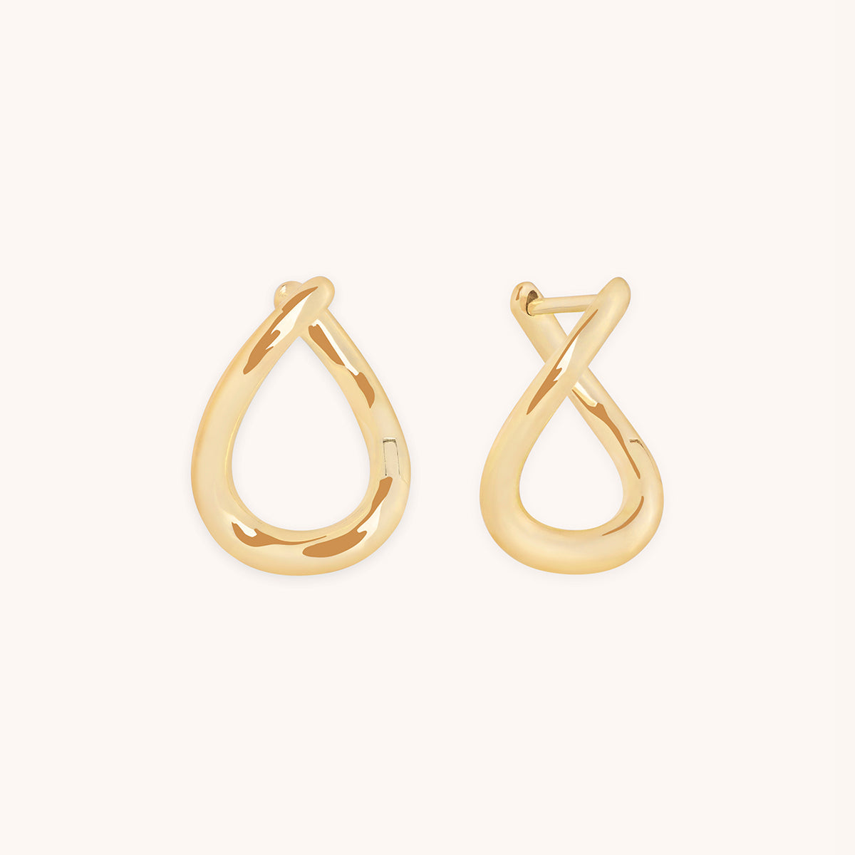 Molten Hoops in Solid Gold-Astrid &amp; Miyu