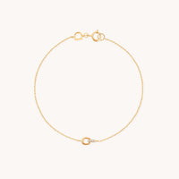 Diamond Hardware Pendant Bracelet in Solid Gold-Astrid &amp; Miyu