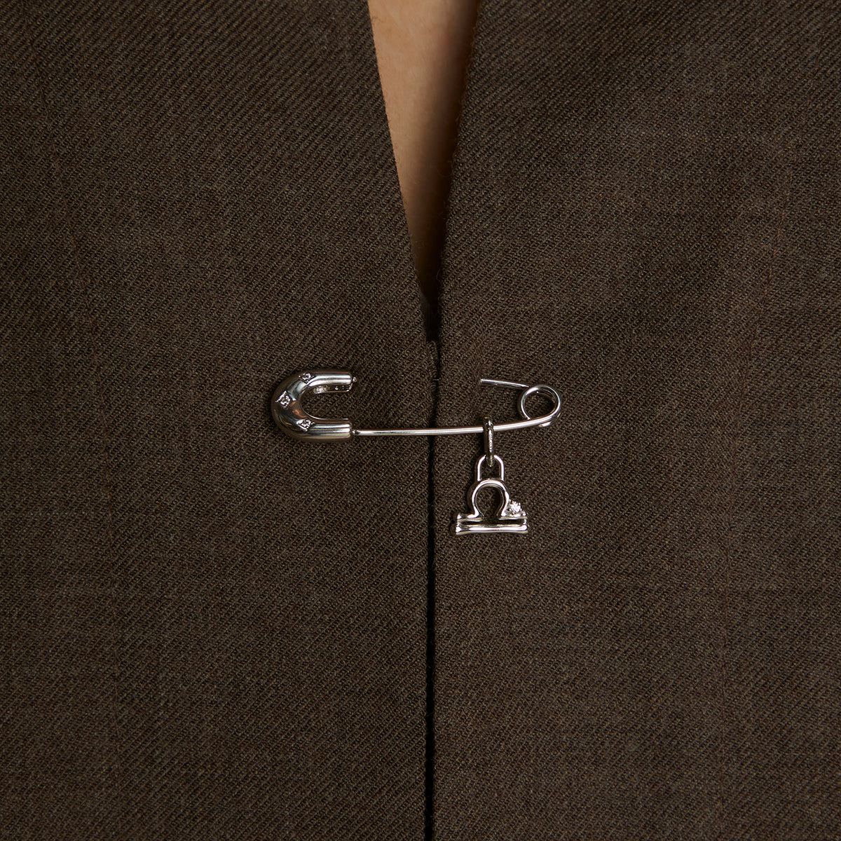 Charm Pin Brooch in Silver-Astrid &amp; Miyu