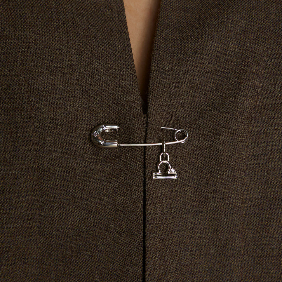 Charm Pin Brooch in Silver-Astrid &amp; Miyu