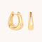 Saddle Medium Hoops in Gold-Astrid &amp; Miyu