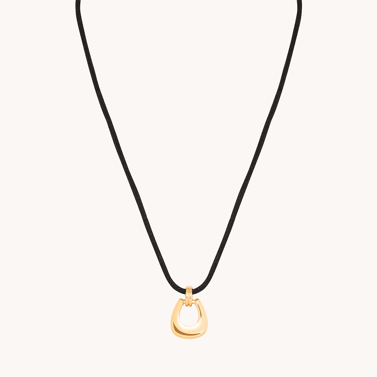 Hardware Pendant Cord Necklace in Gold-Astrid &amp; Miyu
