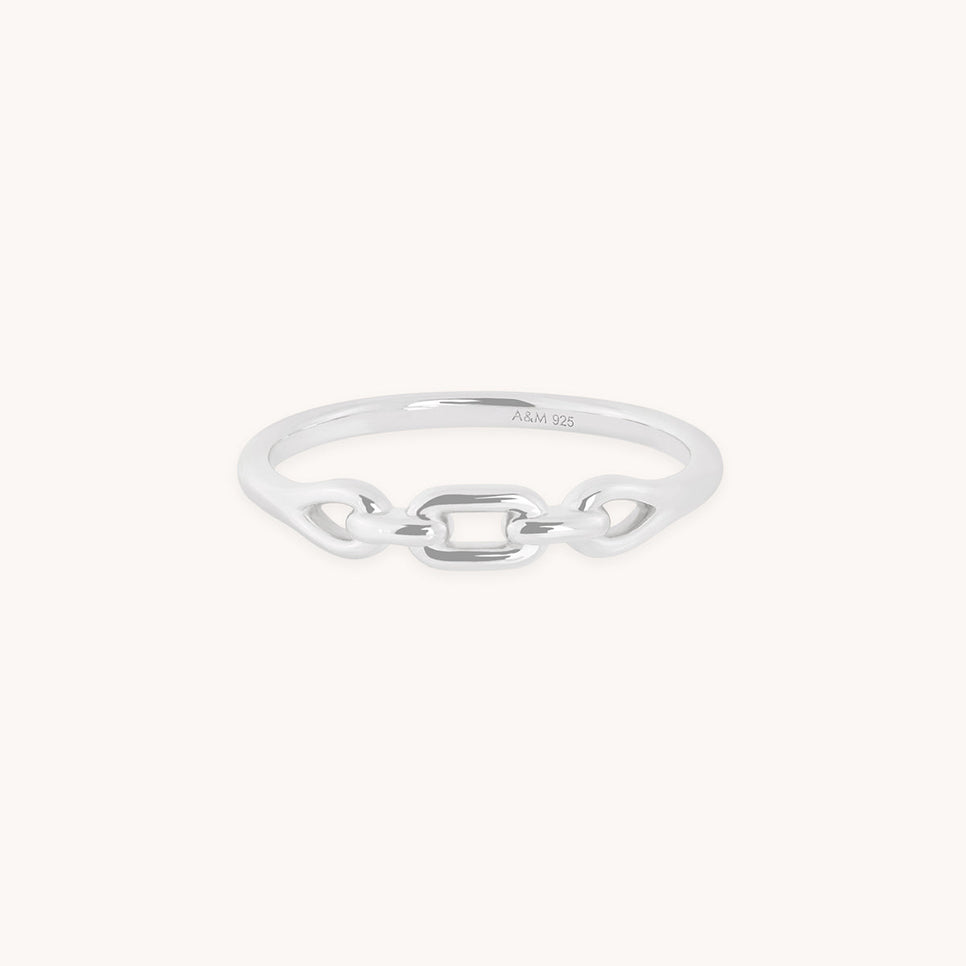 Hardware Link Ring in Silver-Astrid &amp; Miyu