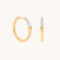 Pavé Knot Hoops in Gold