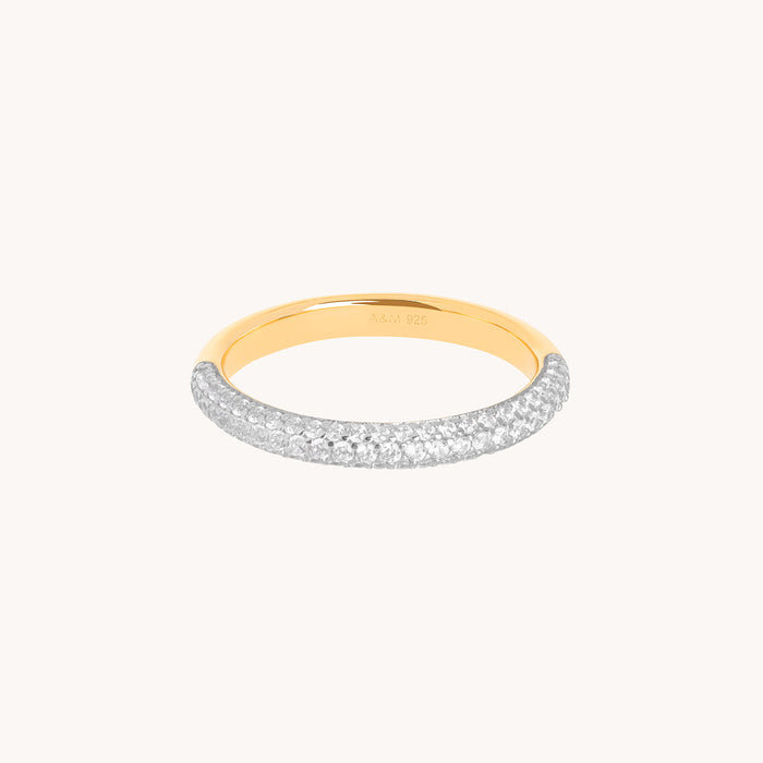 Pavé Essential Band Ring in Gold
