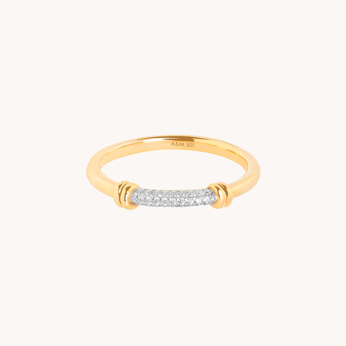 Pavé Knot Ring in Gold