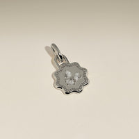 Scalloped Coin Clip Charm in Silver-Astrid &amp; Miyu