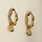 Scalloped Crystal Charm Huggies in Gold-Astrid &amp; Miyu